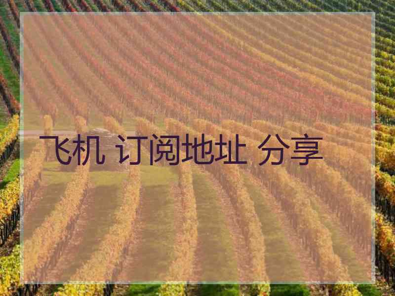 飞机 订阅地址 分享