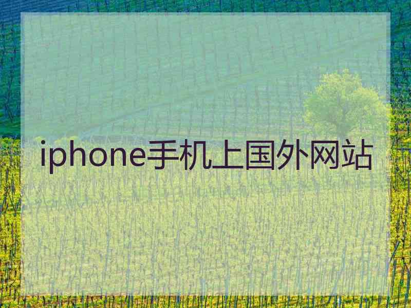 iphone手机上国外网站