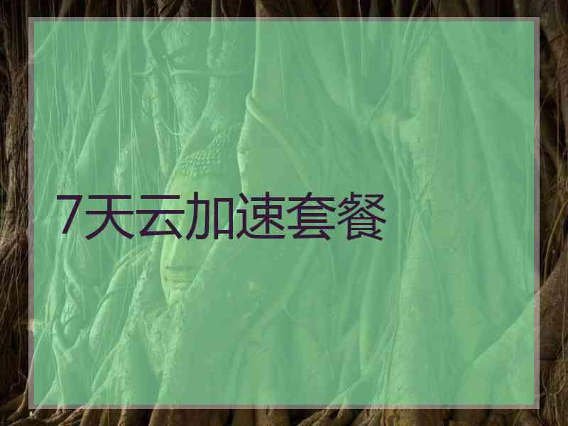 7天云加速套餐
