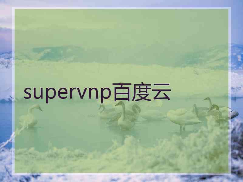 supervnp百度云