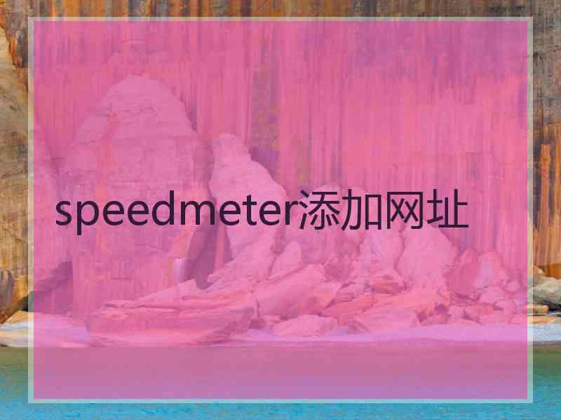 speedmeter添加网址