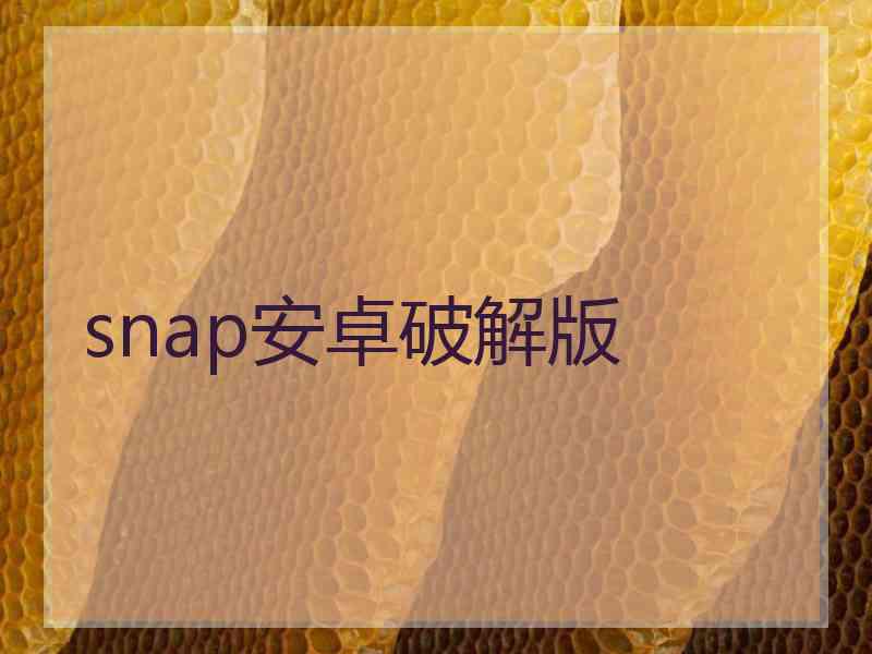 snap安卓破解版