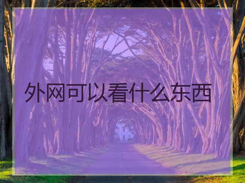 外网可以看什么东西