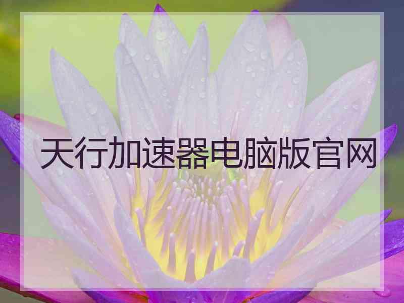 天行加速器电脑版官网