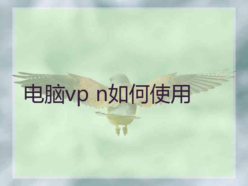 电脑vp n如何使用