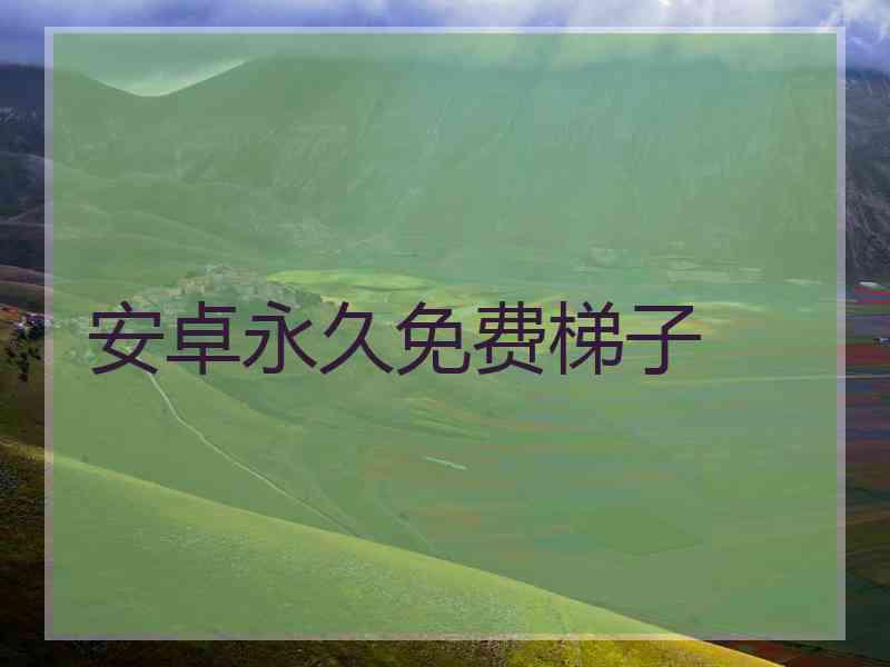 安卓永久免费梯子