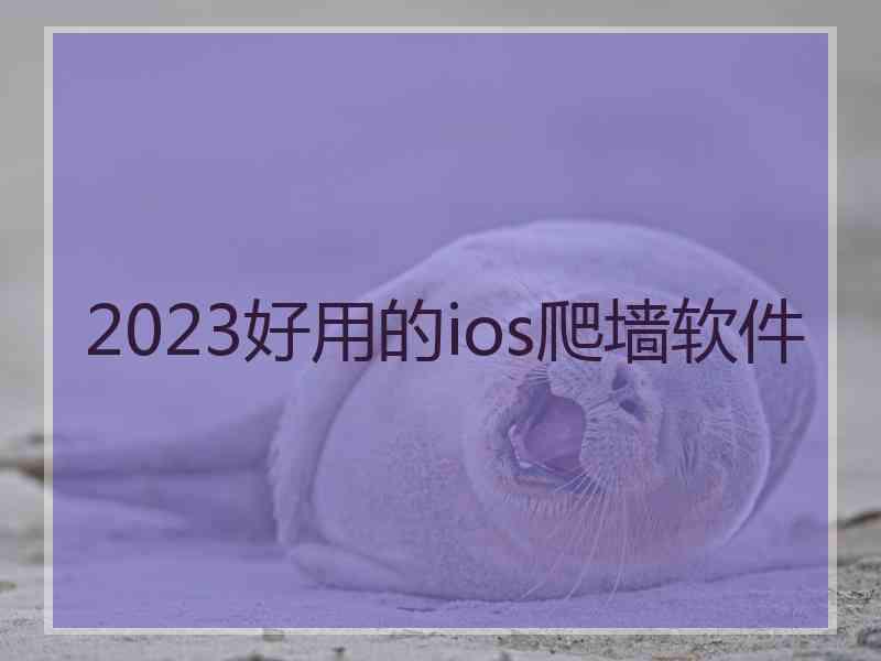 2023好用的ios爬墙软件