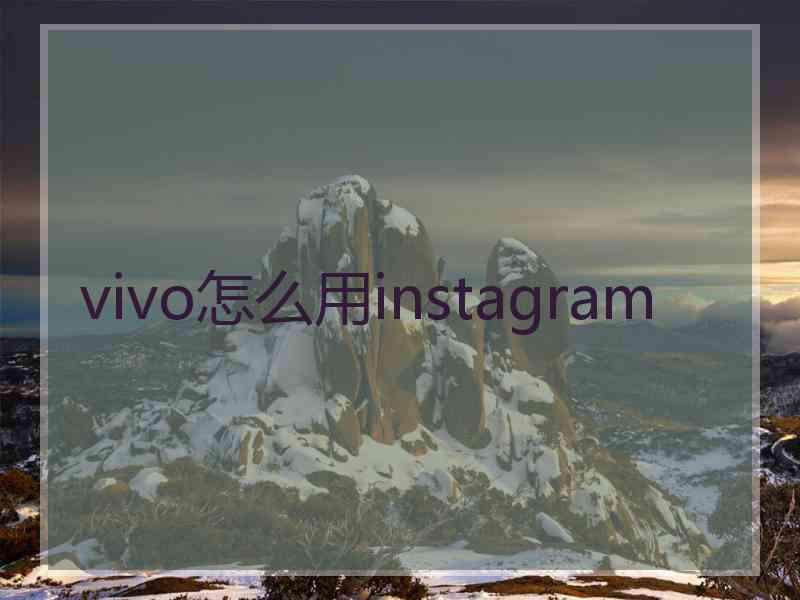 vivo怎么用instagram