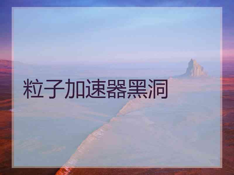 粒子加速器黑洞
