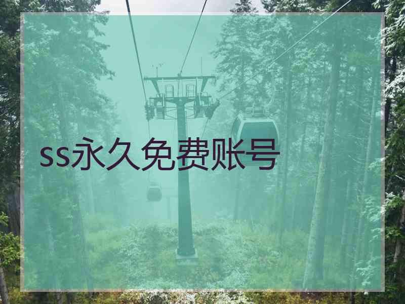 ss永久免费账号