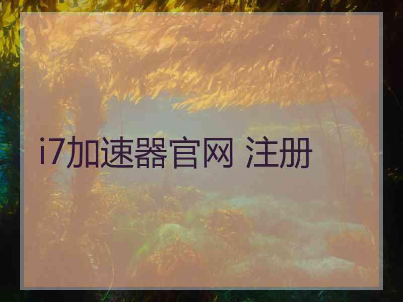 i7加速器官网 注册