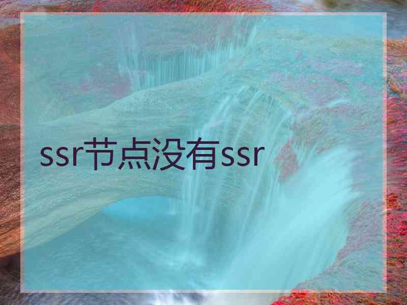 ssr节点没有ssr