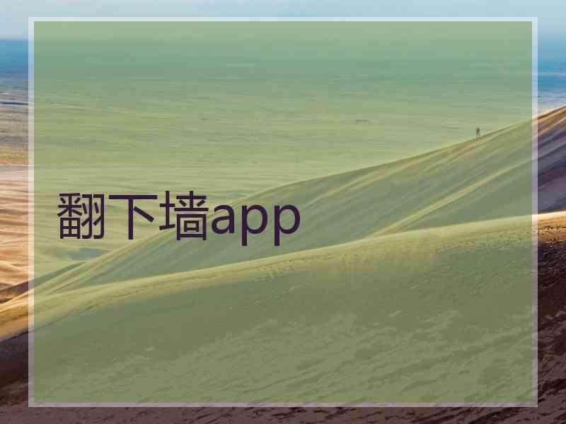 翻下墙app