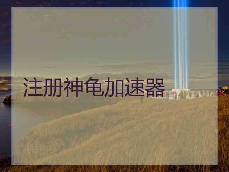 注册神龟加速器