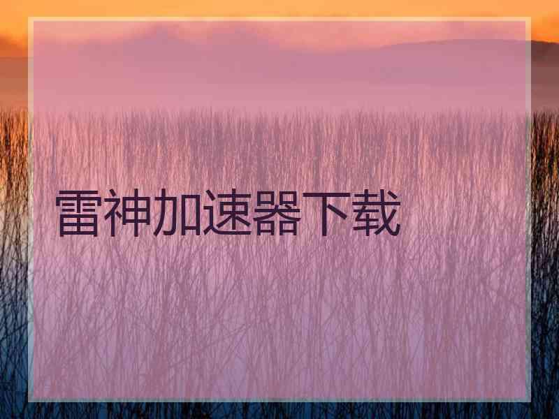 雷神加速器下载
