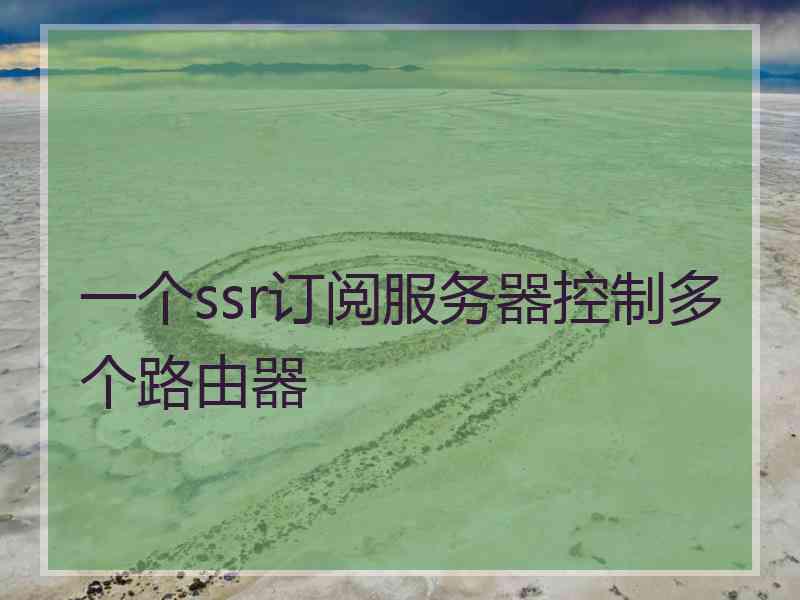 一个ssr订阅服务器控制多个路由器
