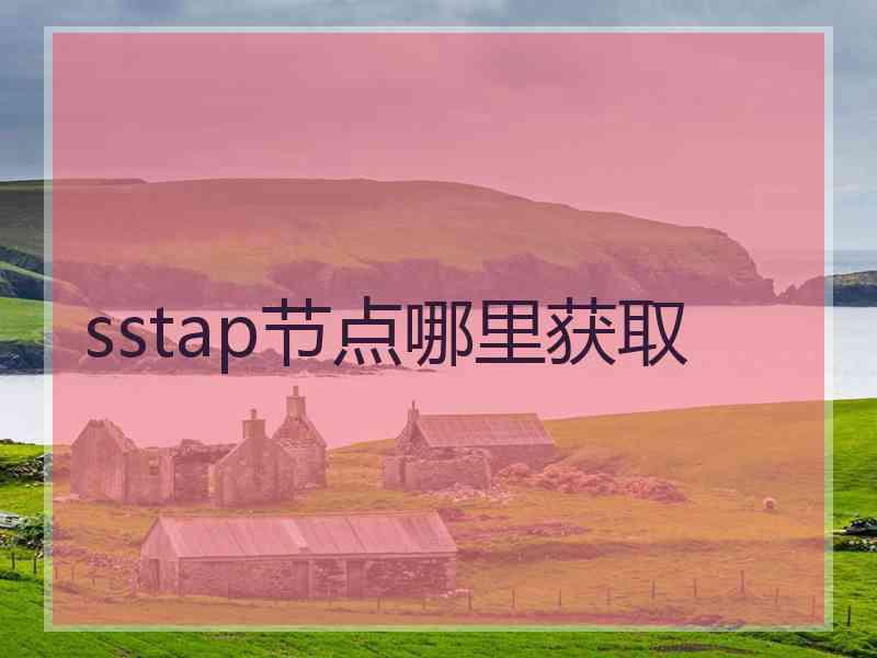 sstap节点哪里获取