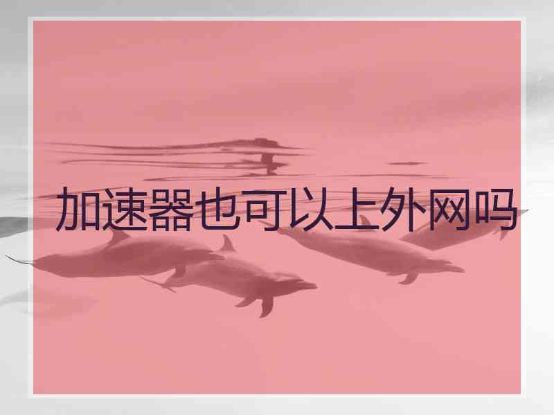 加速器也可以上外网吗