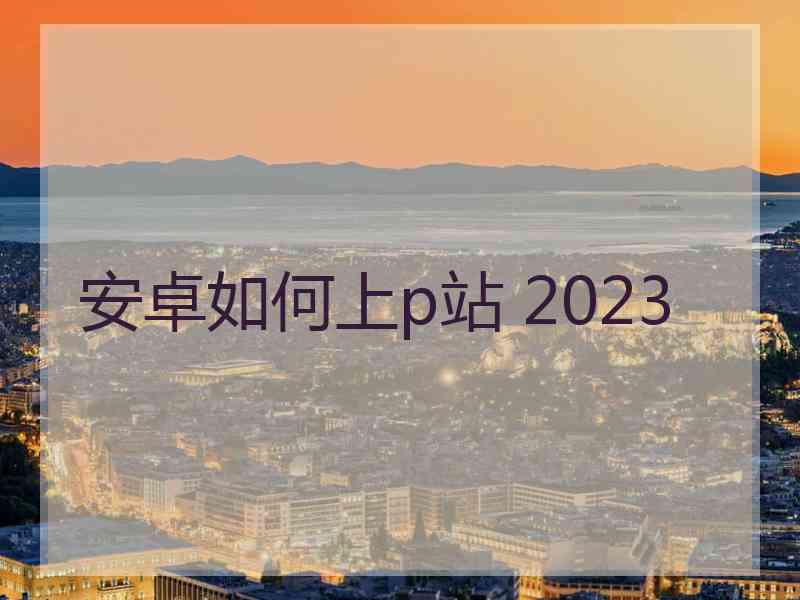 安卓如何上p站 2023