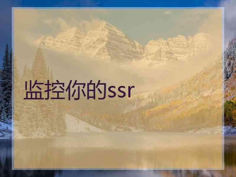 监控你的ssr