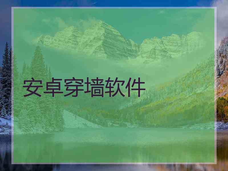 安卓穿墙软件
