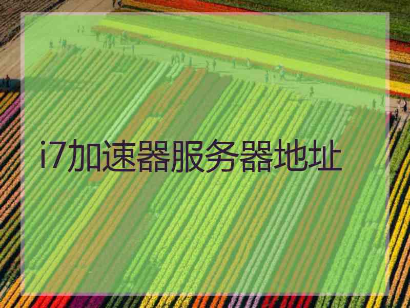 i7加速器服务器地址