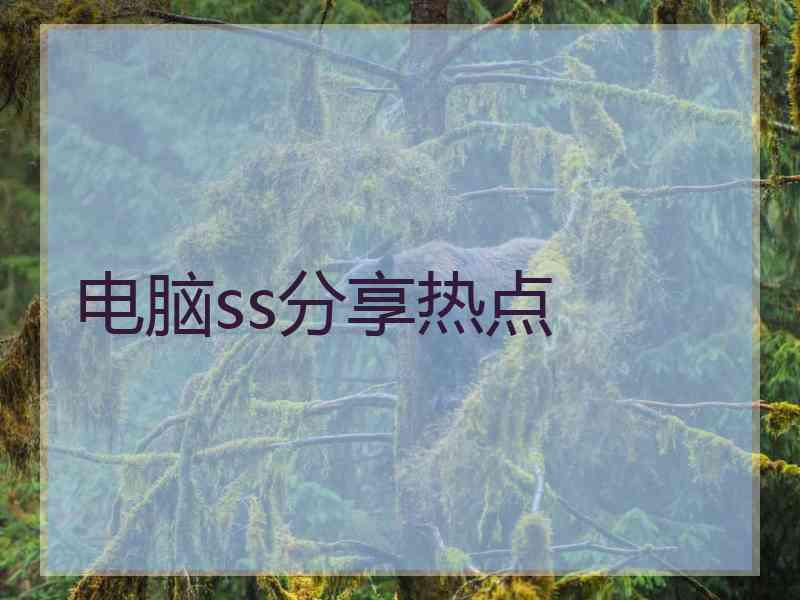 电脑ss分享热点