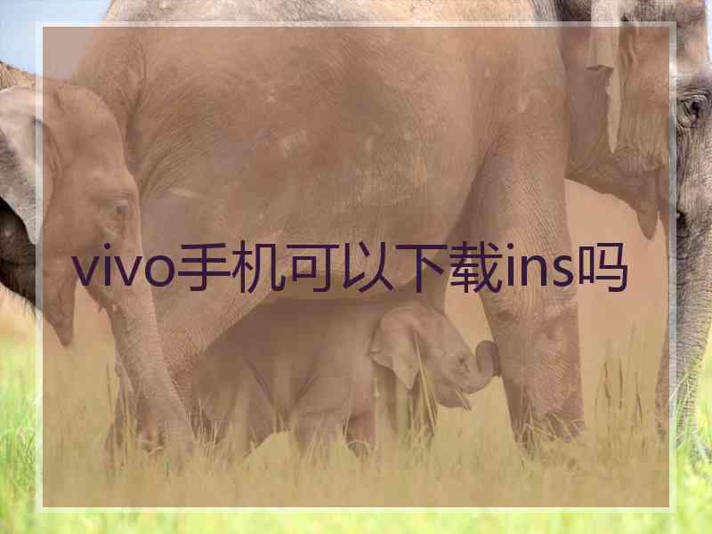 vivo手机可以下载ins吗