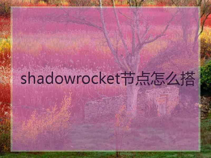 shadowrocket节点怎么搭