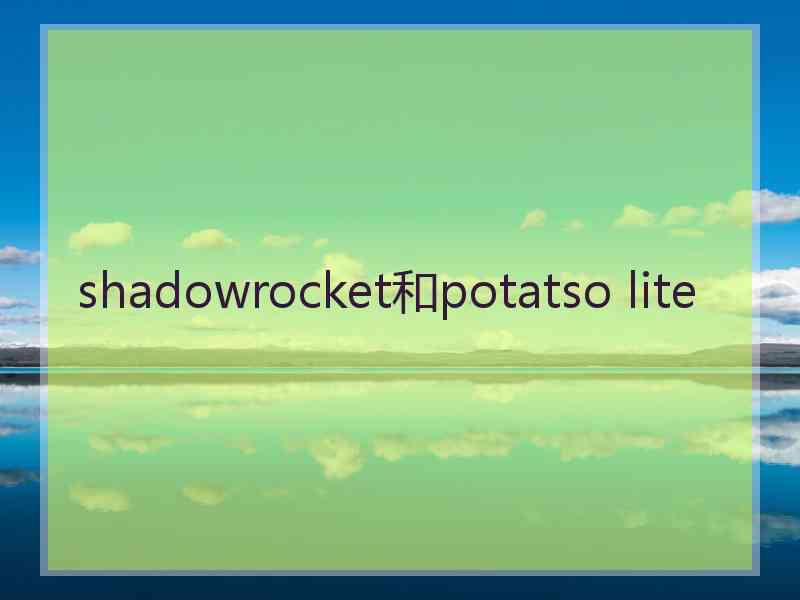 shadowrocket和potatso lite