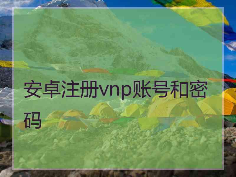 安卓注册vnp账号和密码