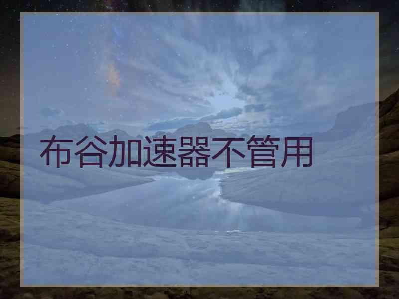 布谷加速器不管用