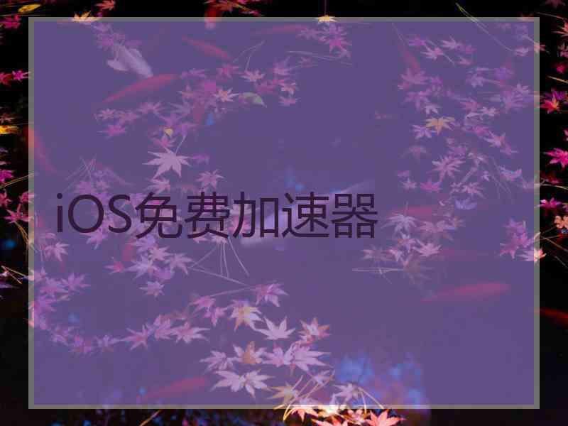 iOS免费加速器