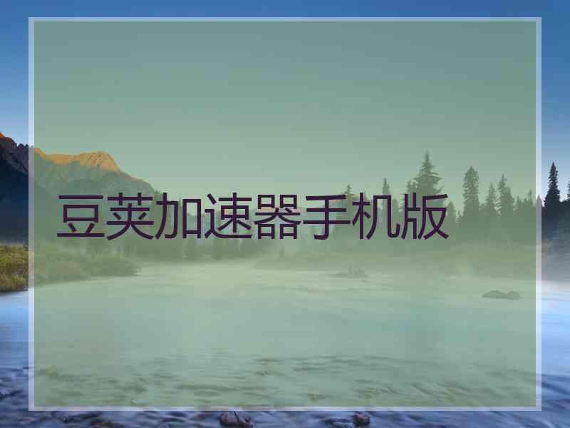 豆荚加速器手机版