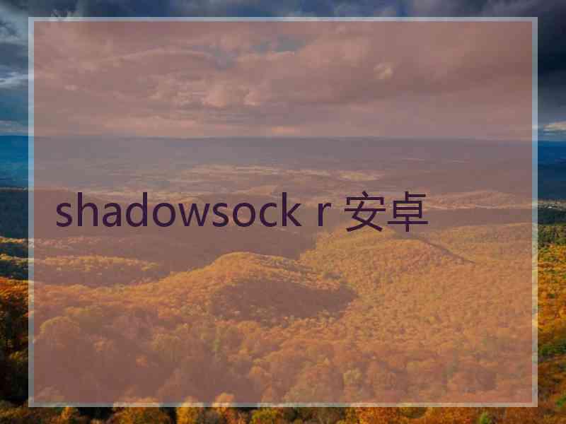 shadowsock r 安卓