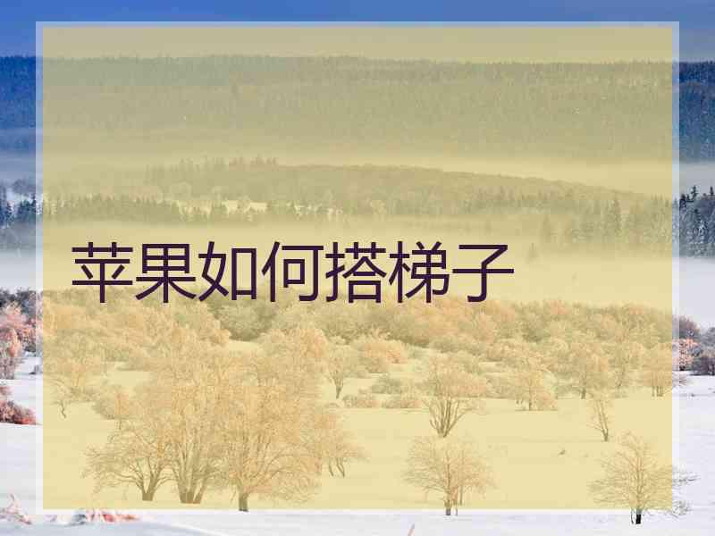 苹果如何搭梯子