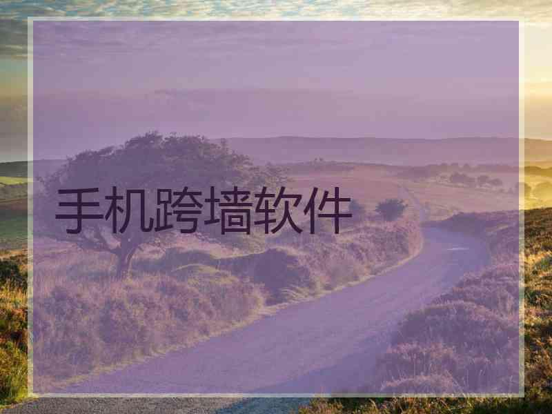 手机跨墙软件