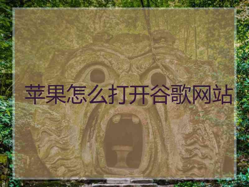 苹果怎么打开谷歌网站