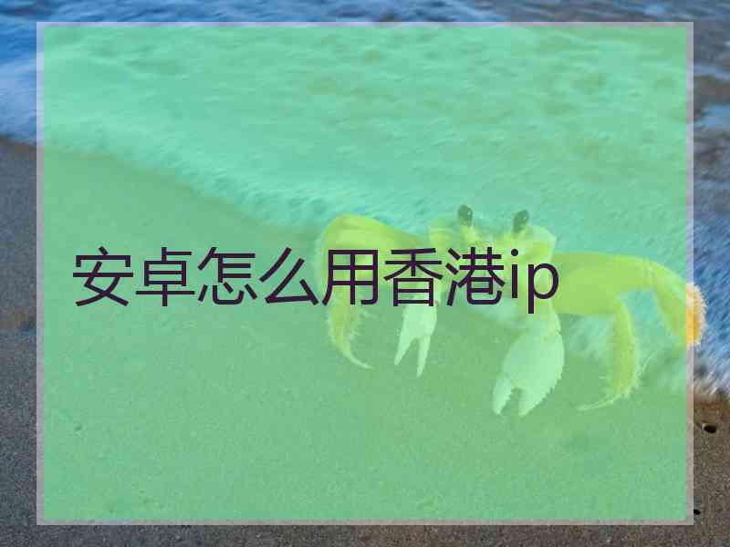 安卓怎么用香港ip