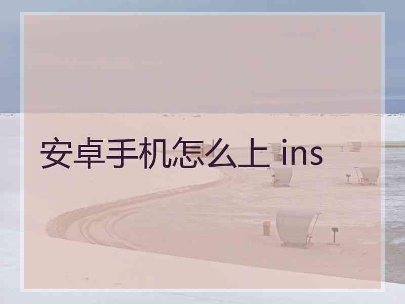 安卓手机怎么上 ins