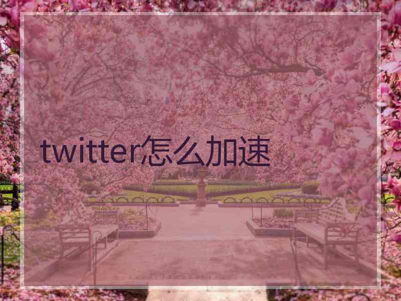 twitter怎么加速