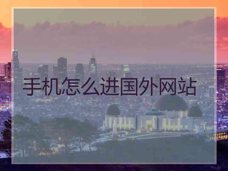 手机怎么进国外网站