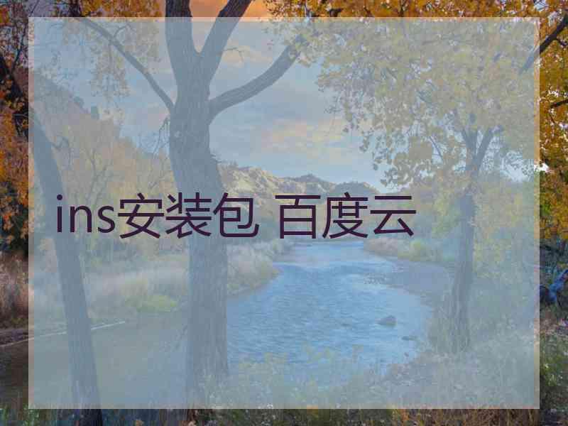ins安装包 百度云