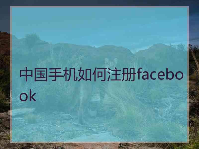中国手机如何注册facebook