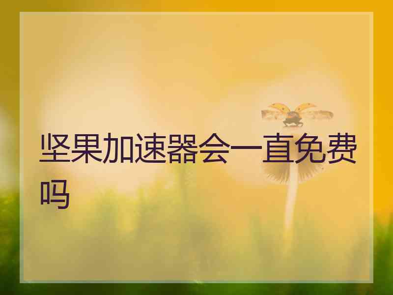 坚果加速器会一直免费吗