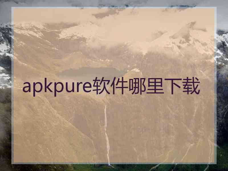 apkpure软件哪里下载