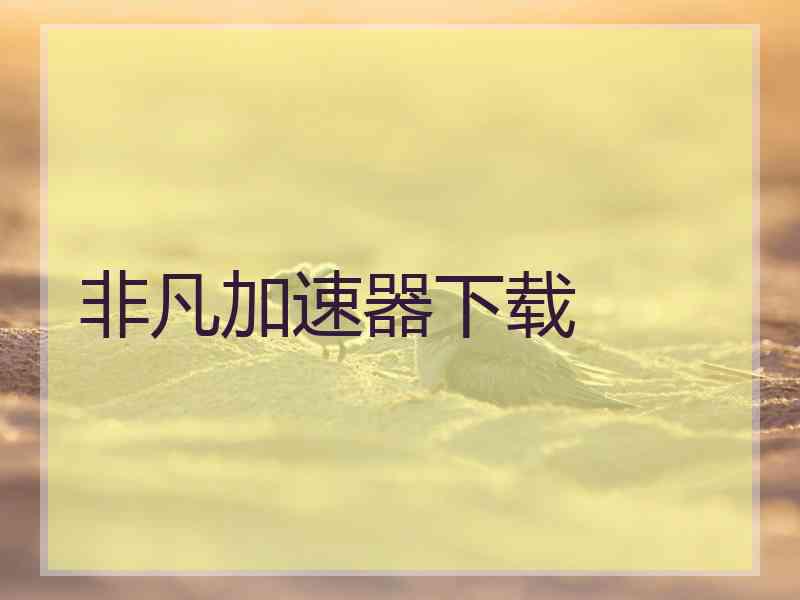 非凡加速器下载