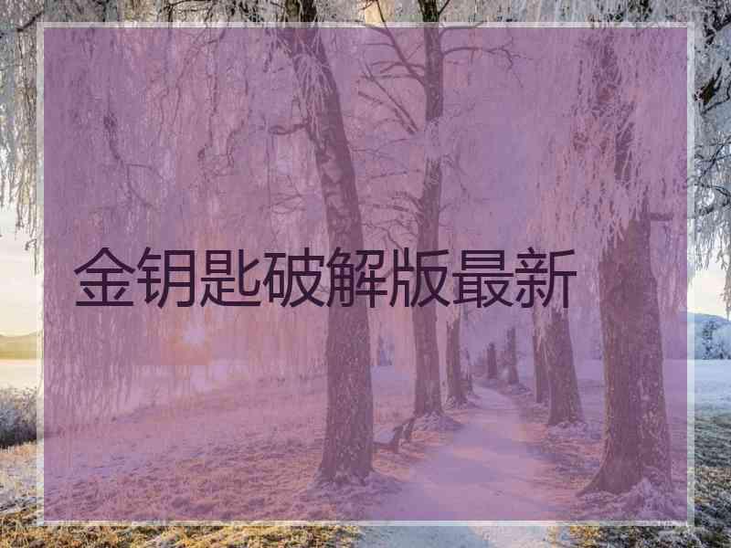 金钥匙破解版最新