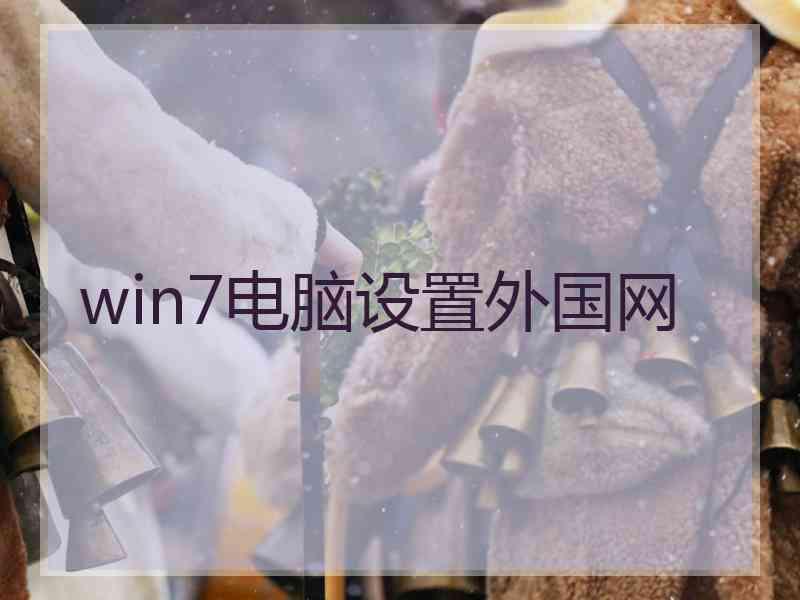 win7电脑设置外国网