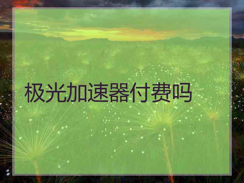 极光加速器付费吗